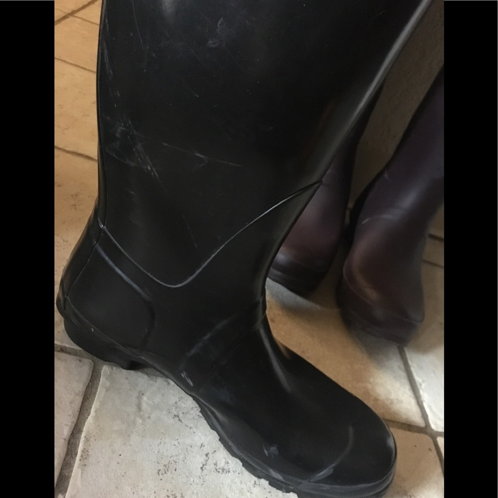 Hunter Original Gloss Tall Black Rain Boots - Picture 6 of 12